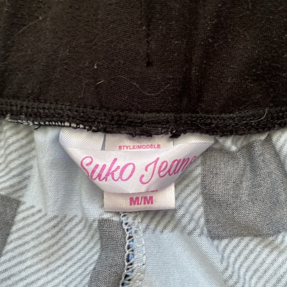 Suko Jeans unisex pyjama/sleepwear pants szM light and stretchy black/blue plaid - Picture 5 of 10